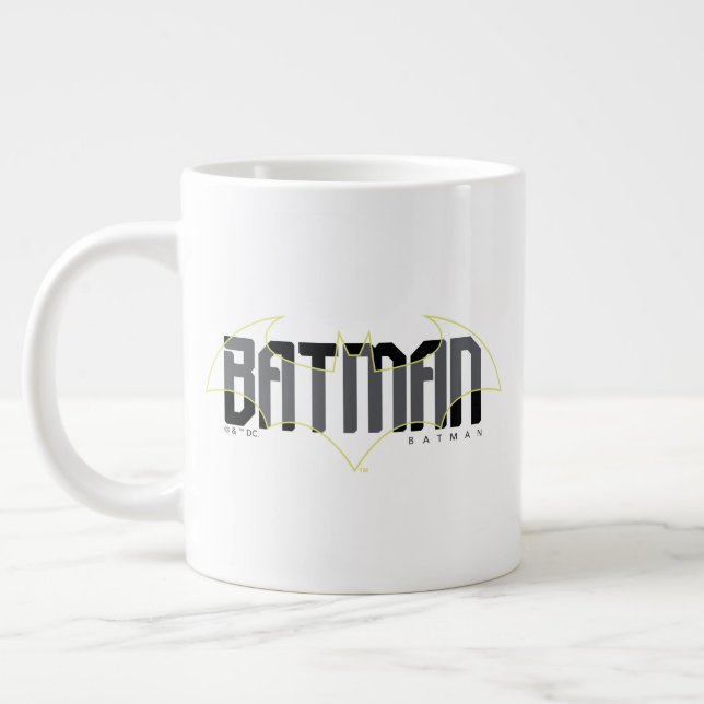 Batman Hi-Tech Namn Graphic Jumbo Mugg (Vänster)
