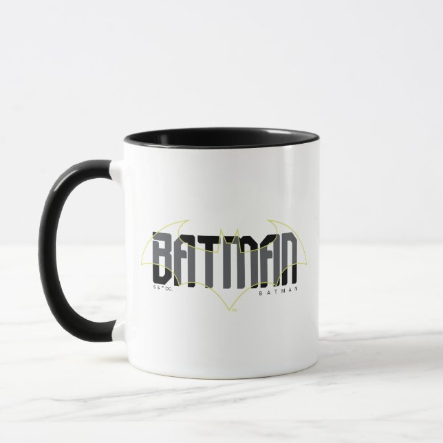 Batman Hi-Tech Namn Graphic Mugg (Vänster)
