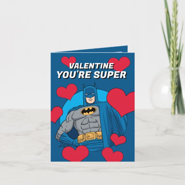 Batman Hjärter | Glad Alla Hjärtans Dag Anteckningskort (Framsida)