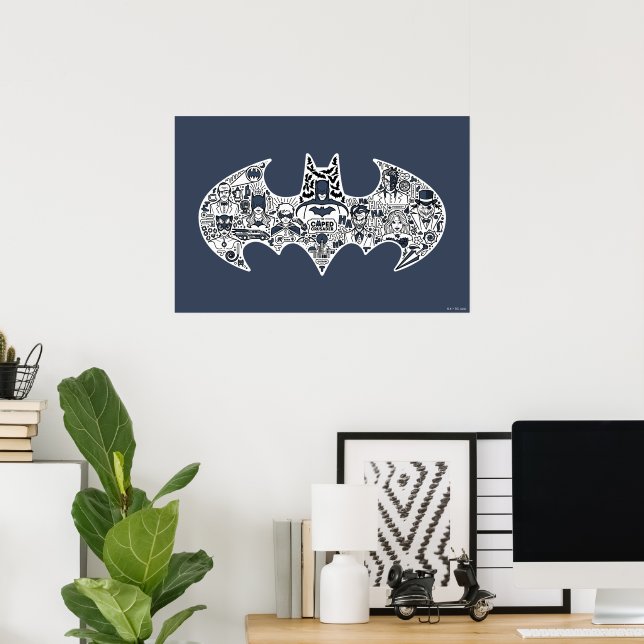 Batman Icon Doodle Art Poster (Hemmakontoret)