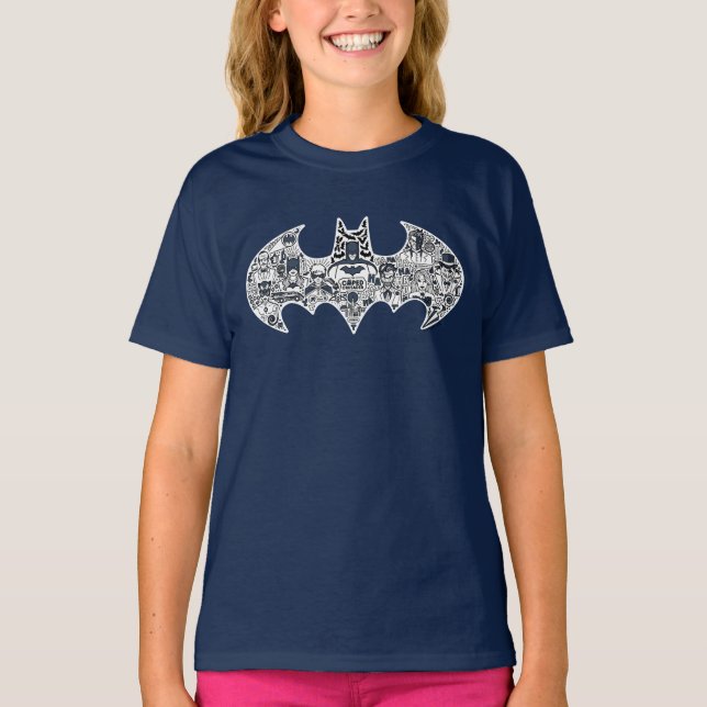 Batman Icon Doodle Art T Shirt (Framsida)