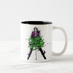Batman Joker Clown Prince of Crime Bläck Art Två-Tonad Mugg