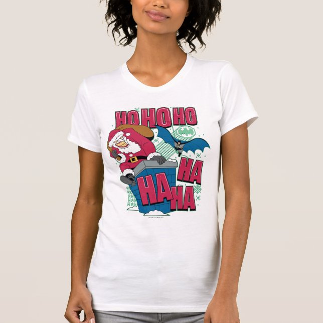 Batman | Joker Jultomten klättra ut Skorsten T-shirt (Framsida)