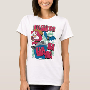 Batman Joker Jultomten klättra ut Skorsten Tee Shirt
