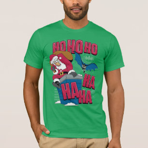 Batman Joker Jultomten klättra ut Skorsten Tee Shirt