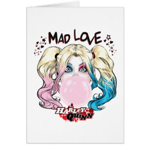 Batman Kärlek Harley Quinn Chewing Bubble Gum Hälsningskort