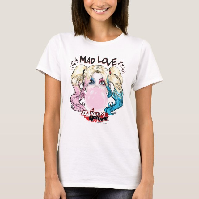 Batman | Kärlek Harley Quinn Chewing Bubble Gum T-shirt (Framsida)