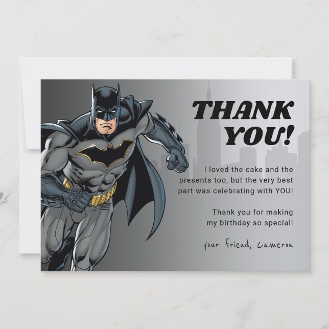 Batman | Kritskrift Glad födelsedag Tack Kort (Framsida)