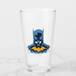 Batman krossad med Guld Logotyp Glaskopp