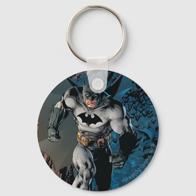 Batman Lämnar Fladdermus Cave Nyckelring (Framsida)