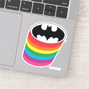 Batman Layered Rainbow Logotyp Klistermärken
