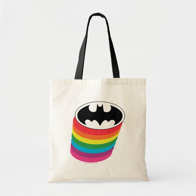 Batman Layered Rainbow Logotyp Tygkasse (Framsidan)