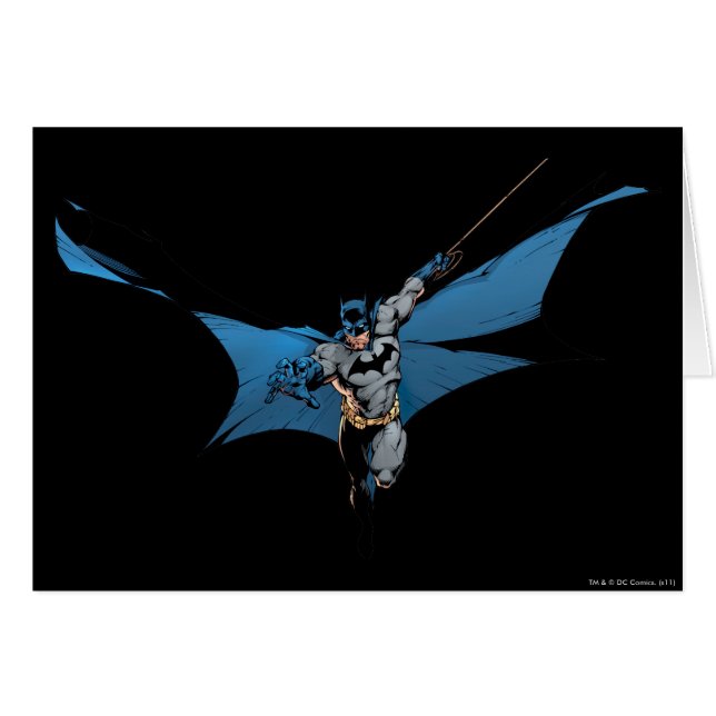 Batman leaps med rep hälsningskort (Framsidan Horizontal)