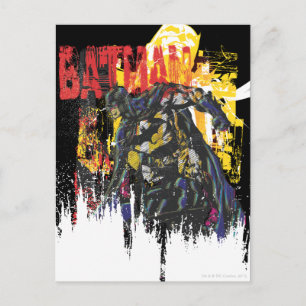Batman Line Art Collage Vykort