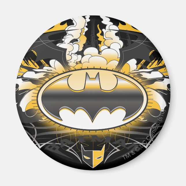 Batman Logotyp med Cars Magnet (Framsidan)