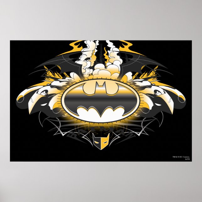 Batman Logotyp med Cars Poster (Framsidan)