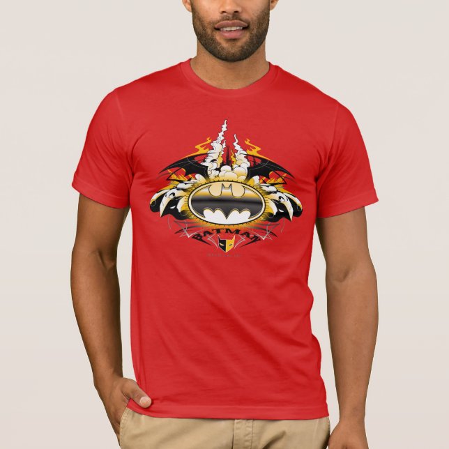 Batman Logotyp med Cars T-shirt (Framsida)
