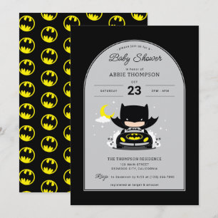 Batman - Måne och Stars Baby Shower Inbjudningar