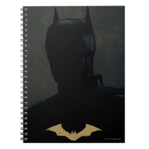 Batman med gyllene Fladdermus-symbolen Anteckningsbok