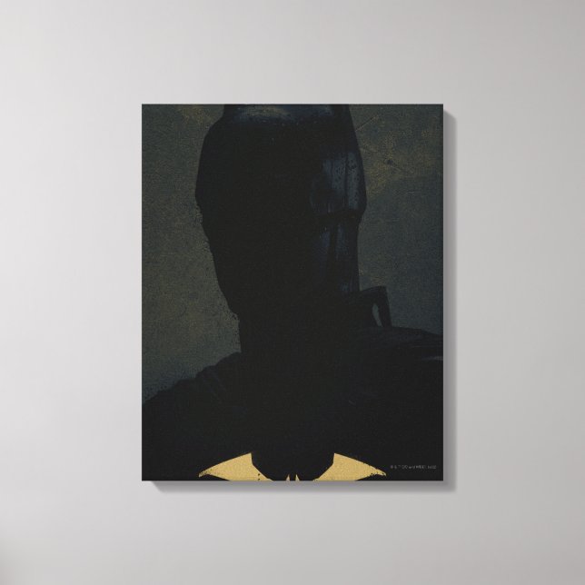 Batman med gyllene Fladdermus-symbolen Canvastryck (Framsida)