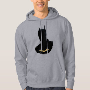 Batman med gyllene Fladdermus-symbolen Hoodie