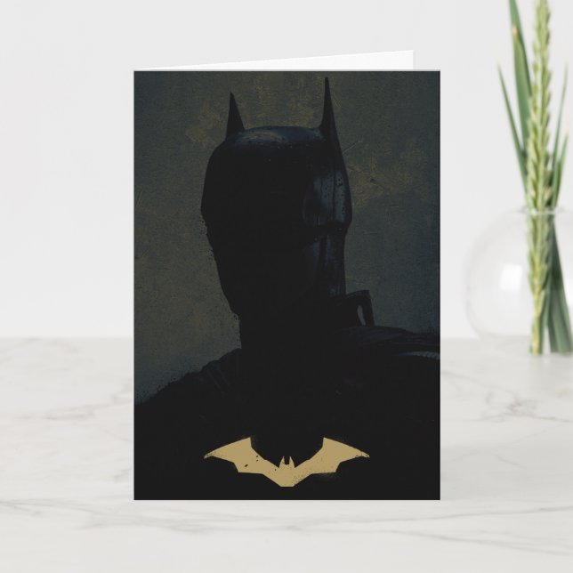 Batman med gyllene Fladdermus-symbolen Kort (Framsida)
