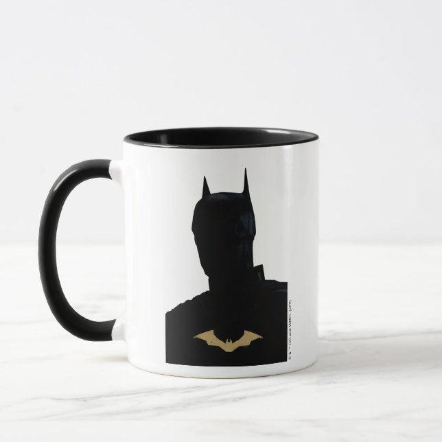 Batman med gyllene Fladdermus-symbolen Mugg (Vänster)