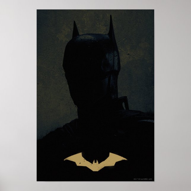 Batman med gyllene Fladdermus-symbolen Poster (Framsidan)