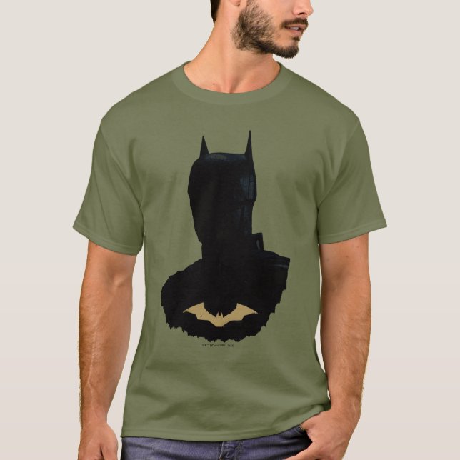 Batman med gyllene Fladdermus-symbolen T Shirt (Framsida)