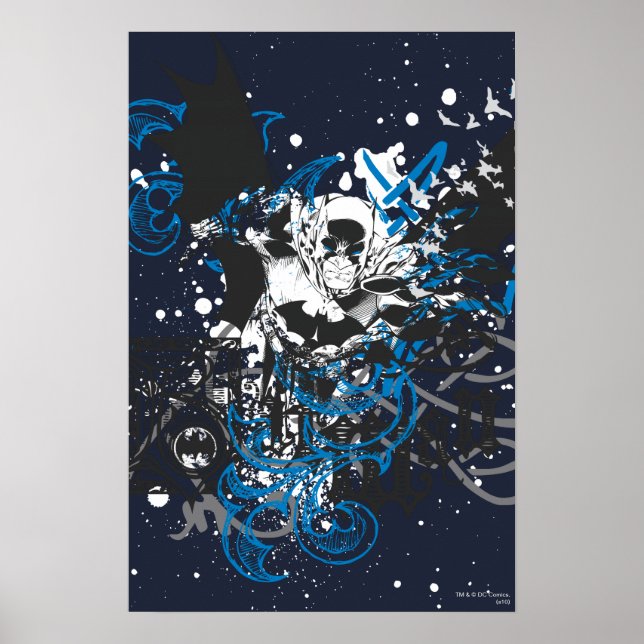 Batman med Knotwork Collage Poster (Framsidan)