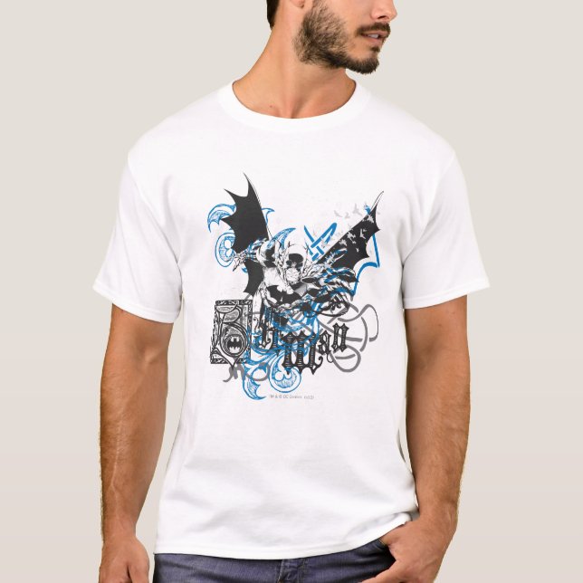 Batman med Knotwork Collage T-shirt (Framsida)