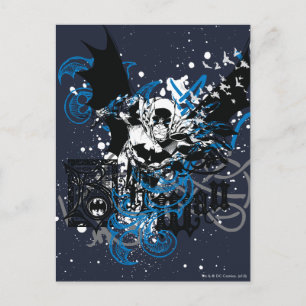 Batman med Knotwork Collage Vykort