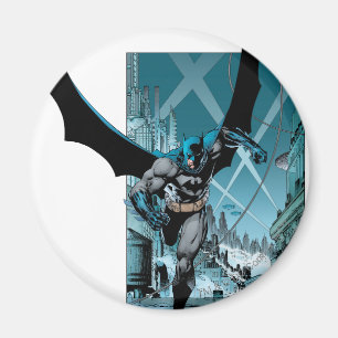 Batman med stadbakgrund magnet