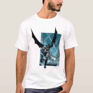 Batman med stadbakgrund t shirt