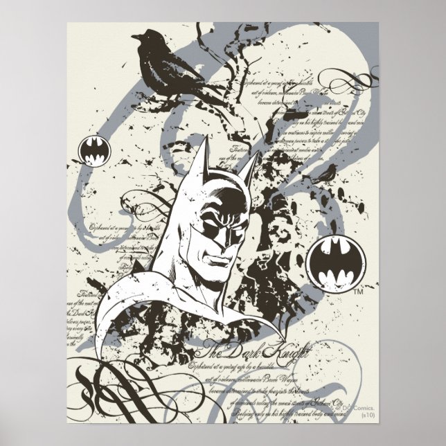 Batman Mörk Knight Manuscript Montage Poster (Framsidan)