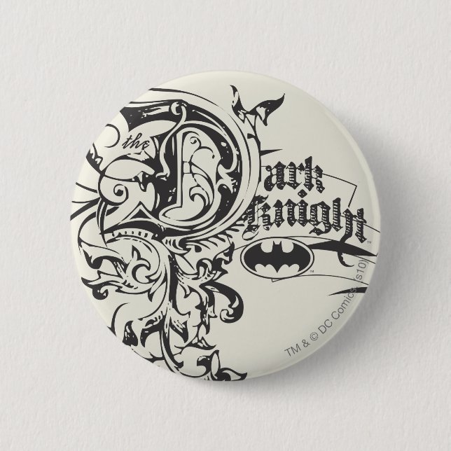 Batman Mörk Knight | Ornate Logotyp Knapp (Framsida)
