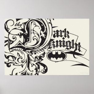 Batman Mörk Knight Ornate Logotyp Poster