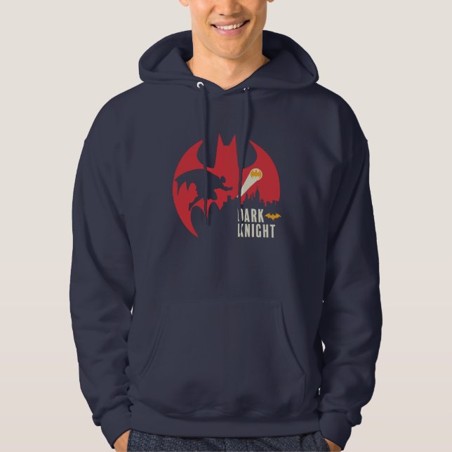 Batman Mörken Knight Fladdermus Logotyp Hoodie (Framsida)