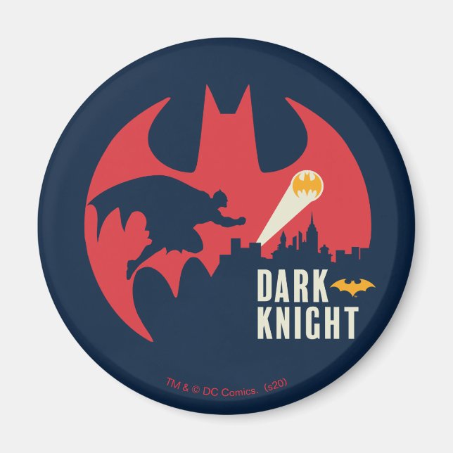 Batman Mörken Knight Fladdermus Logotyp Magnet (Framsidan)