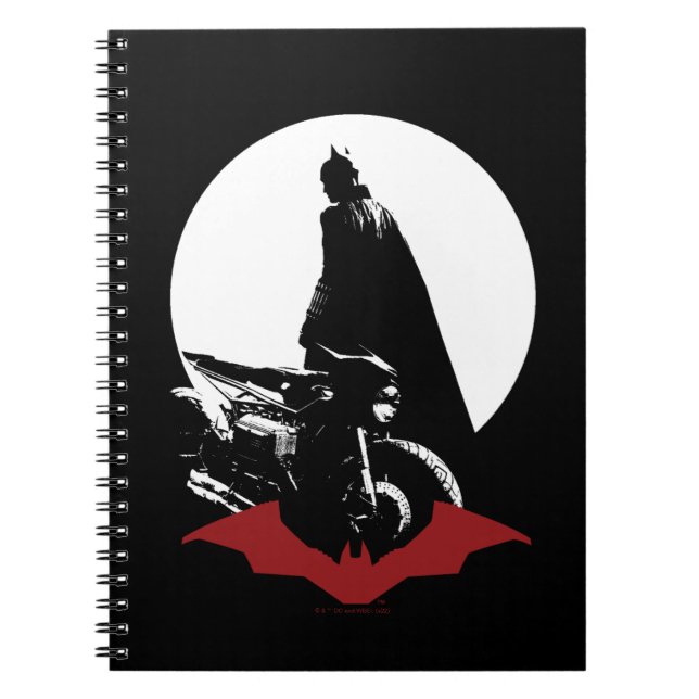 Batman Motorcle Silhouette Anteckningsbok (Framsidan)