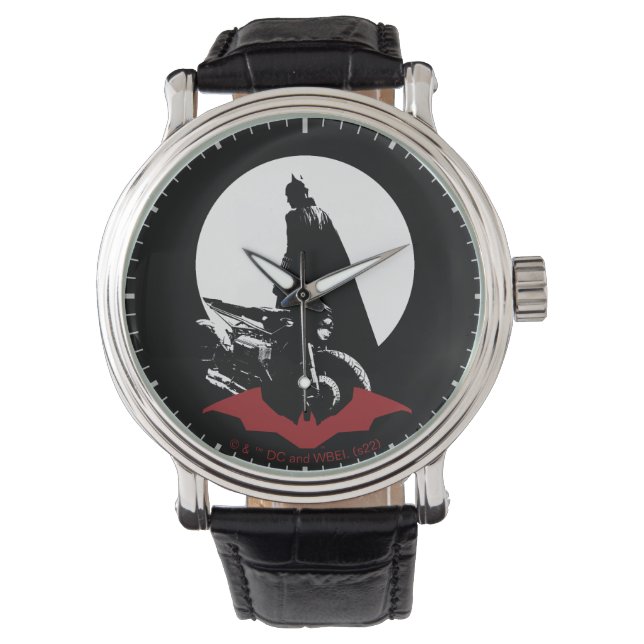 Batman Motorcle Silhouette Armbandsur (Framsida)