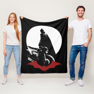 Batman Motorcle Silhouette Fleecefilt