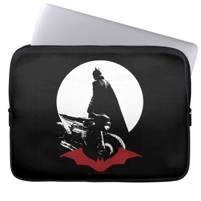 Batman Motorcle Silhouette Laptop Fodral (Framsidan)