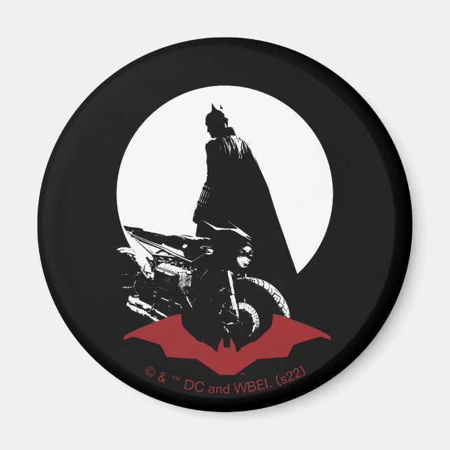 Batman Motorcle Silhouette Magnet (Framsidan)