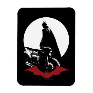 Batman Motorcle Silhouette Magnet