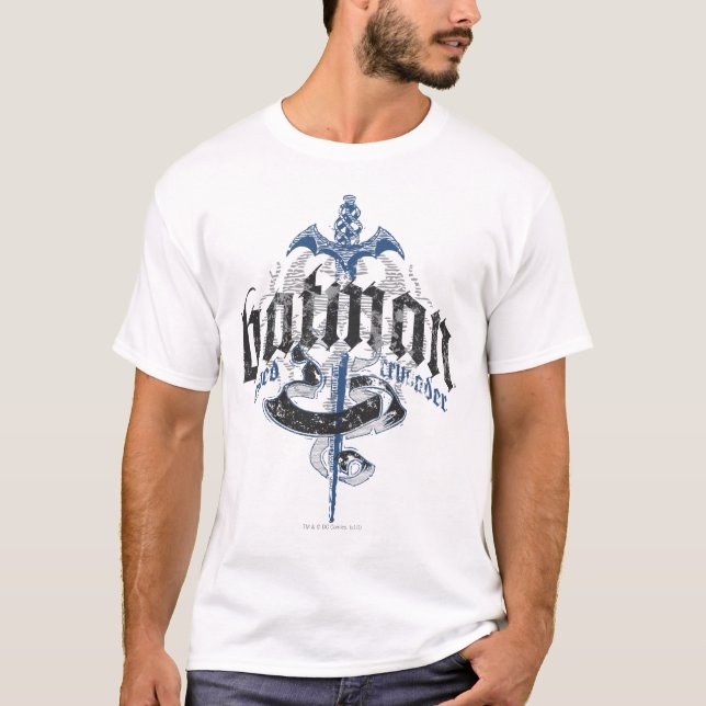 Batman | Namn med Word-Logotyp T-shirt (Framsida)