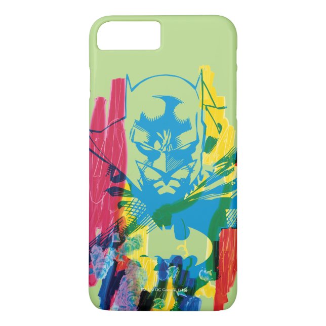 Batman Neon Marker Collage Case-Mate iPhone Skal (Baksida)