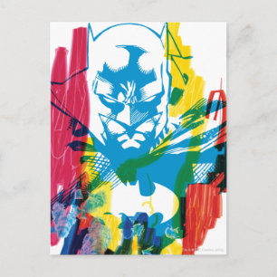Batman Neon Marker Collage Vykort