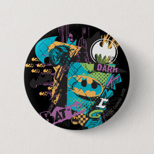 Batman Neon Mörken Knight Collage Knapp