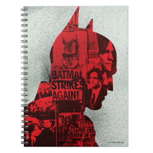 Batman Newspaper Silhouette Anteckningsbok